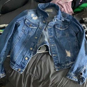 distressed jean jacket